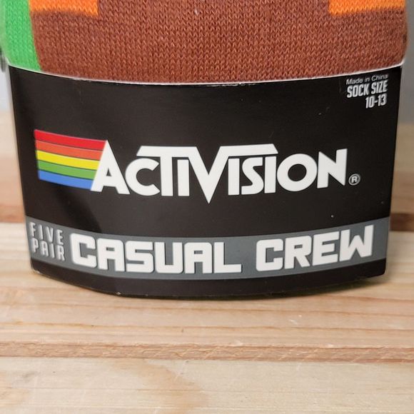 5 Pair Classic Activision Games Casual Crew Socks - Sock Size 10-13 NWT - Picture 2 of 7